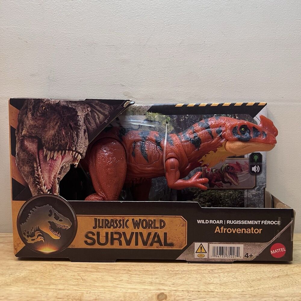 Jurassic World Wild Roar Afrovenator Dinosaur Figure NEW Mattel